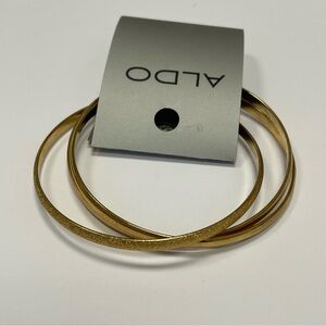 NWT Set of Three ALDO Gold Bangle Bracelets